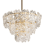 Люстра многоярусная с объемными прозрачными цветами Hanging Flowers варинант исполнения - 1 | Loft Concept в Барнауле