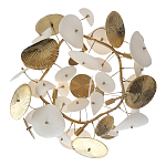 Люстра с белыми и золотистыми цветами Dahlia Flowers Lamp варинант исполнения - 4 | Loft Concept в Барнауле