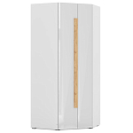 Шкаф угловой с белым глянцевым фасадом Grace of Furniture варинант исполнения - 1 | Loft Concept в Барнауле