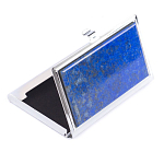 Визитница карманная металлическая с накладкой из натурального камня Лазурит Stone Business Card Holders  варинант исполнения - 2 | Loft Concept в Барнауле
