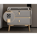 Умная прикроватная тумбочка c зарядкой для телефона Nightstand Smart варинант исполнения - 1 | Loft Concept в Барнауле