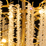 Люстра многоярусная с каркасом из металла и прозрачными подвесками FAIRYTREE Light варинант исполнения - 5 | Loft Concept в Барнауле