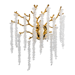 Бра золотого цвета с ветвями и хрустальными подвесками FAIRYTREE Light варинант исполнения - 1 | Loft Concept в Барнауле