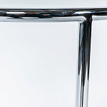 Приставной столик на серебристом основании с столешницей из стекла Noir варинант исполнения - 3 | Loft Concept в Барнауле