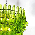 Люстра из семи ярусов зеленого стекла Independence варинант исполнения - 3 | Loft Concept в Барнауле