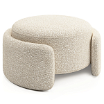Круглая Оттоманка Alice ткань букле варинант исполнения - 1 | Loft Concept в Барнауле