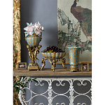 Чаша с орнаментом на бронзовых ножках в виде ангелов Eden Garden варинант исполнения - 9 | Loft Concept в Барнауле