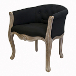 Кресло низкое в стиле прованс Louis French Armchair black flax варинант исполнения - 3 | Loft Concept в Барнауле