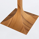 Настольная лампа со скошенным конусовидным абажуром и фигурной ножкой в цвете тик Accord Lighting варинант исполнения - 3 | Loft Concept в Барнауле