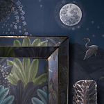 Обои ручная роспись Phuljhari Original colourway on Empire Blue dyed silk варинант исполнения - 2 | Loft Concept в Барнауле