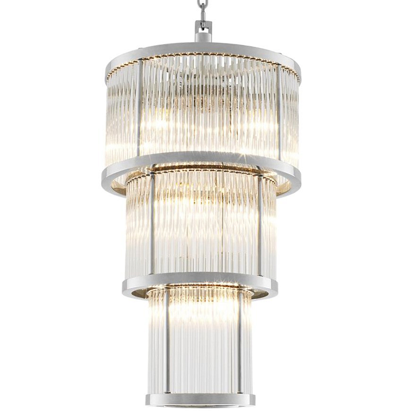 Люстра Chandelier Avery Nickel Никель Прозрачное Стекло в Барнауле | Loft Concept 