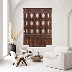 Панно Макраме коричневый цвет  варинант исполнения - 3 | Loft Concept в Барнауле