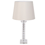 Настольная лампа с кремовым абажуром на фактурном стеклянном основании Source варинант исполнения - 1 | Loft Concept в Барнауле