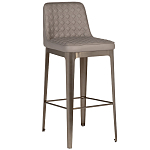 Стул барный светло-серый из экокожи Spectacular High Bar Stool варинант исполнения - 1 | Loft Concept в Барнауле