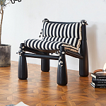 Кресло черно-белое со съемными подушками Celebrity варинант исполнения - 1 | Loft Concept в Барнауле