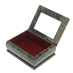 Шкатулка с зеркалом из натурального камня змеевик Stone Casket варинант исполнения - 4 | Loft Concept в Барнауле