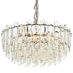 Круглая многоярусная люстра с хрустальным декором Cascade Waterfall Crystal Chandelier 12 варинант исполнения - 1 | Loft Concept в Барнауле