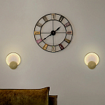 Бра в форме диска из бежевого алебастра Cryptocrystalline Stone варинант исполнения - 3 | Loft Concept в Барнауле