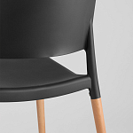 Пластиковый стул на ножках из массива бука Ferret Black 4 шт варинант исполнения - 6 | Loft Concept в Барнауле