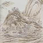 Обои ручная роспись A Thousand Li of Rivers and Mountains Special Colourway on Bleached White dyed silk 2 варинант исполнения - 2 | Loft Concept в Барнауле