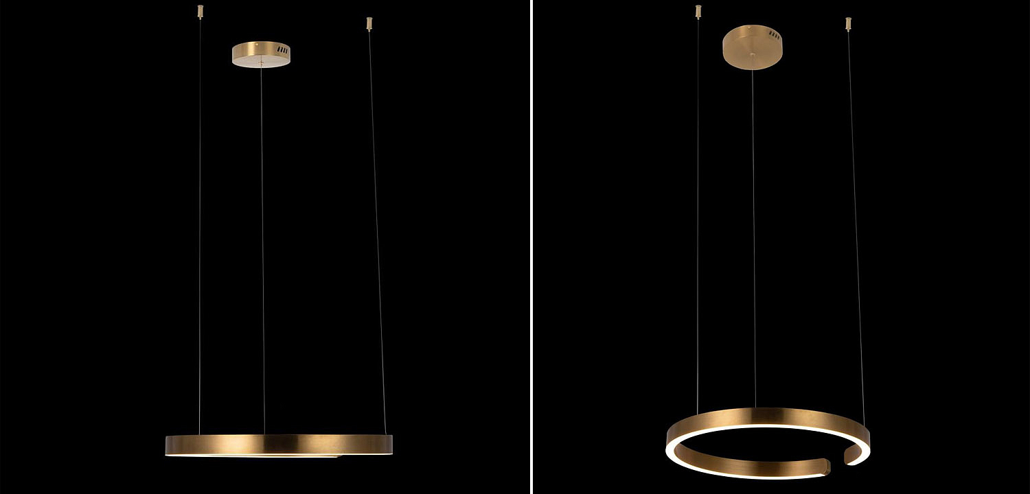 Подвесной светильник Half Ring brass 60 Подвесной светильник Half Ring brass 60 - Loft-Concept в Барнауле