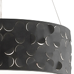 Люстра в форме цилиндра с чёрным фактурным абажуром Round Necklines варинант исполнения - 1 | Loft Concept в Барнауле
