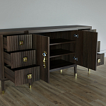 Большой Комод-буфет Elsa Dreams Walnut с ящиками варинант исполнения - 1 | Loft Concept в Барнауле