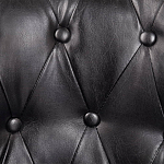 Кресло кожаное с мягкими подлокотниками на 4-х деревянных ножках Logan Leather Armchair black варинант исполнения - 5 | Loft Concept в Барнауле