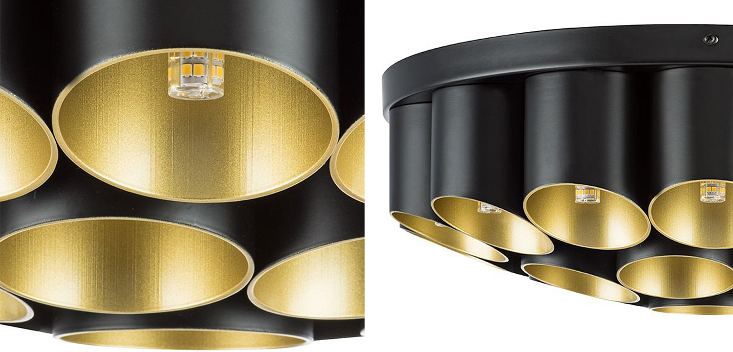 Потолочный светильник Garbi Black Pipe Organ Ceiling Lamp 22 Потолочный светильник Garbi Black Pipe Organ Ceiling Lamp 22 - Loft-Concept в Барнауле