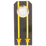 Часы подарочные настольные в виде погона ВМФ из натурального камня Змеевик Military Clock варинант исполнения - 4 | Loft Concept в Барнауле