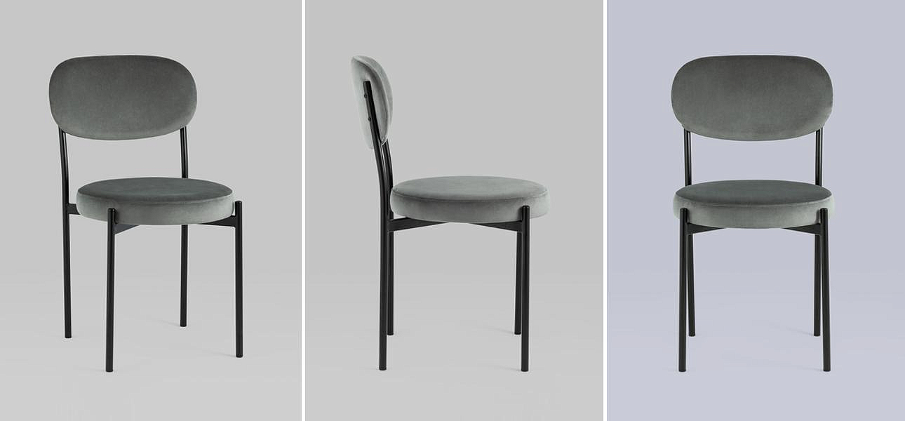 Стул Alfie Chair Темно-Серый Велюр Стул Alfie Chair Темно-Серый Велюр - Loft-Concept в Барнауле