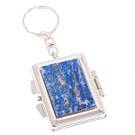 Зеркало брелок складное двухстороннее из натурального камня Лазурит Stone Mirrors варинант исполнения - 1 | Loft Concept в Барнауле