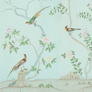 Обои ручная роспись Badminton Ice Blue