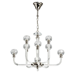Люстра с 8-ю лампами и гранеными стеклянными плафонами Prism Gala варинант исполнения - 2 | Loft Concept в Барнауле