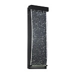 Настенный фонарь уличный прямоугольный черного цвета со стеклом с пузырьками Eurofase варинант исполнения - 2 | Loft Concept в Барнауле