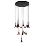 Люстра светодиодная с акриловыми конусообразными плафономи розовое золото Astra 60   варинант исполнения - 2 | Loft Concept в Барнауле