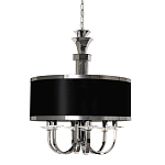 Люстра подвесная круглая с черным абажуром и чашей крепления в форме многогранника Natural Concepts варинант исполнения - 1 | Loft Concept в Барнауле