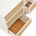 Комод с 6-ю ящиками из плетеного ротанга Remi Cream Wicker Furniture варинант исполнения - 3 | Loft Concept в Барнауле
