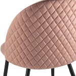 Мягкий стул в велюре пыльно-розового цвета Miruna Chair варинант исполнения - 7 | Loft Concept в Барнауле