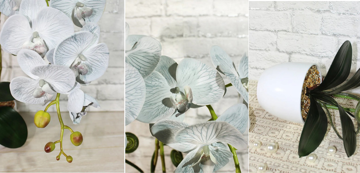 Декоративный искусственный цветок Orchid gray Декоративный искусственный цветок Orchid gray - Loft-Concept в Барнауле