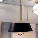 Подвесной светильник с конусовидным металлическим абажуром черного цвета Kichler варинант исполнения - 11 | Loft Concept в Барнауле