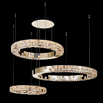 Люстра из 3-х колец с мозаичным хрустальным оформлением Sparks of Crystal варинант исполнения - 1 | Loft Concept в Барнауле