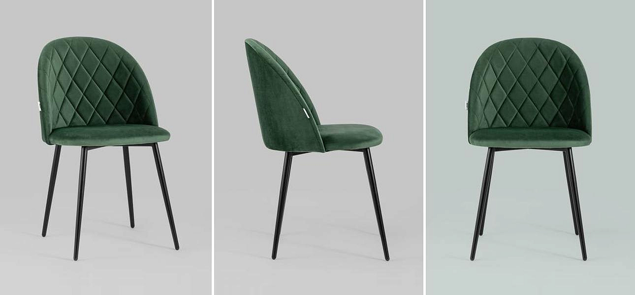 Стул Miruna Rhombus Зеленый Велюр Стул Miruna Rhombus Зеленый Велюр - Loft-Concept в Барнауле
