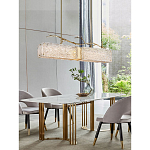 Люстра прямоугольная из фактурного стекла Chandelier Beam варинант исполнения - 4 | Loft Concept в Барнауле