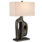 Настольная лампа с прямоугольным тканевым абажуром на фигурном каркасе Brutilist  варинант исполнения - 2 | Loft Concept в Барнауле