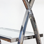 Металлический стеллаж со стеклянными полками Molecule варинант исполнения - 5 | Loft Concept в Барнауле