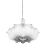 Подвесной светильник с белым фигурным абажуром и мягкими волнистыми краями Cloud Motion  варинант исполнения - 1 | Loft Concept в Барнауле