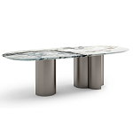 Стол обеденный мраморный с колоннами Marble Column Table варинант исполнения - 3 | Loft Concept в Барнауле