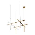 Люстра с 6-ю цилиндрическими плафонами на тонких тросах Trumpet tube варинант исполнения - 4 | Loft Concept в Барнауле