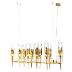 Люстра подвесная прямоугольная с 10-ю цилиндрическими плафонами LIAISON варинант исполнения - 2 | Loft Concept в Барнауле